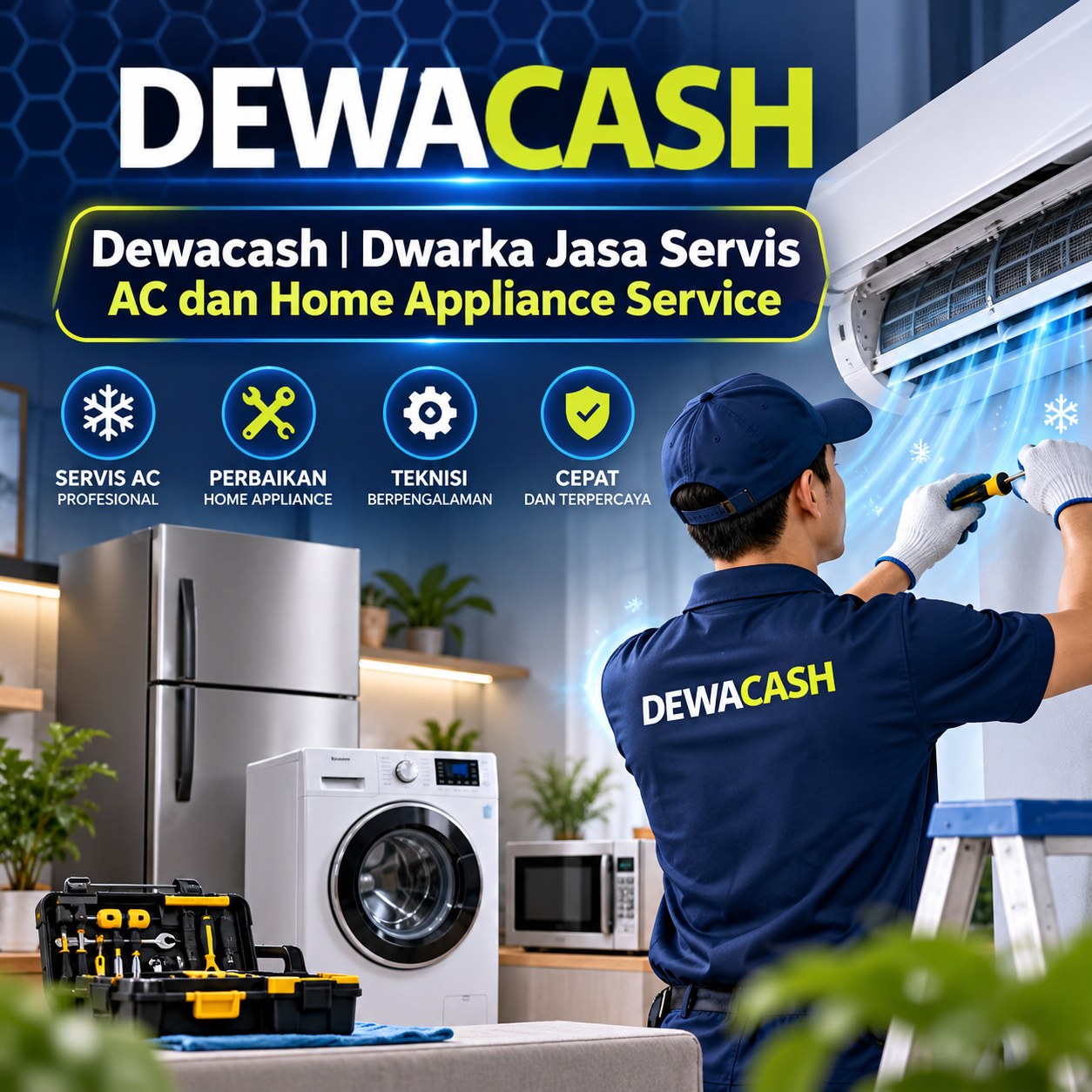 Dewacash | Dwarka Jasa Servis AC dan Home Appliance Service